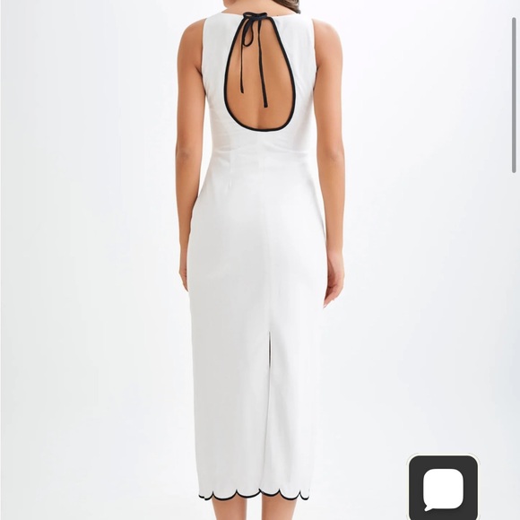 Meshki White Linen Sofiane Midi Dress - Picture 2 of 10